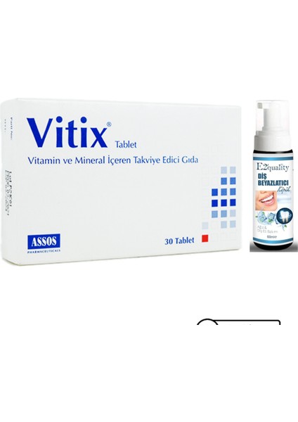 Vitix 30 Tablet + Diş Beyazlatıcı Köpük Hediye