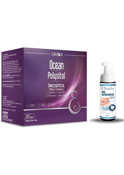 Polysitol Takviye Edici Gıda 30 Saşe - Folik Asit 400 ?g + Diş Beyazlatıcı Köpük