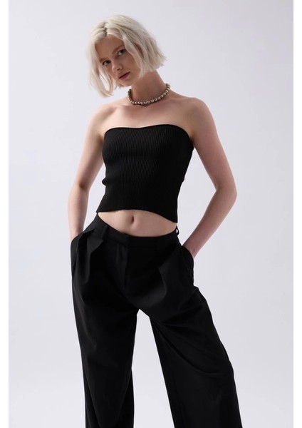 Straplez Dokulu Crop fırsatları