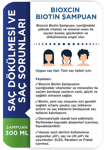 Biotin Saç Dökülmelerine Karşı Saç Bakım Şampuanı 300 ml fiyatları