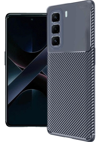 Newface Infinix Hot 50 Pro Plus 4g Auto Focus Karbon Kapak - Lacivert modelleri