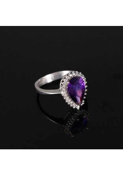 Damla Kesim Zirkon Taşlı 925 Ayar Gümüş Kadın Yüzük Parmağa Göre Ayarlanır 3.82 gr modelleri