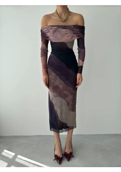 Sevilla Madonna Yaka Tül Elbise fiyatları