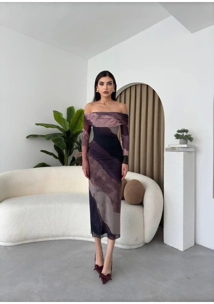 Sevilla Madonna Yaka Tül Elbise modelleri