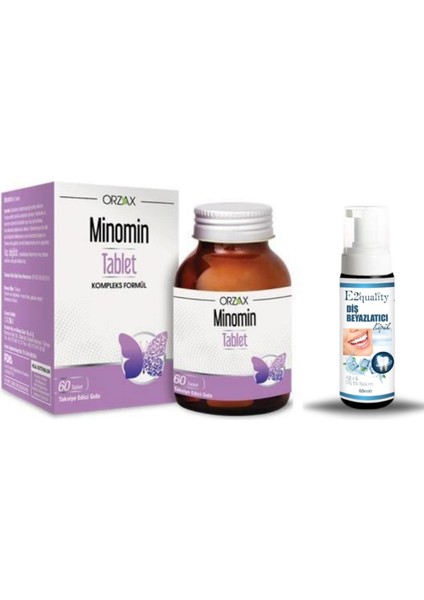 Minomin 60 Tablet + Diş Beyazlatıcı Köpük