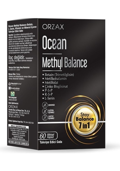 Orzax Methyl Balance 60 Kapsül