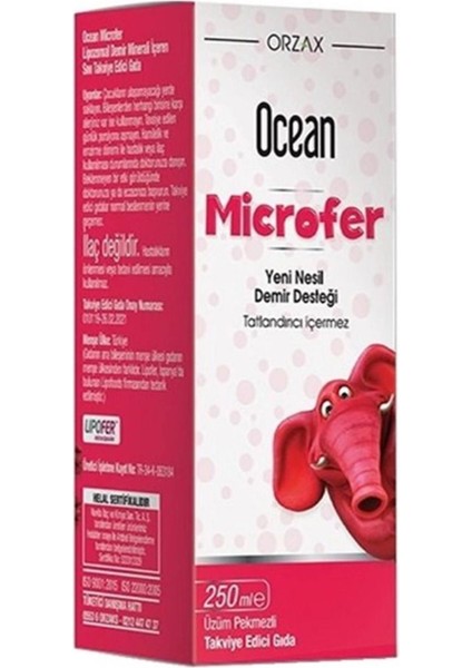 Microfer Lipozomal Demir Sıvı Takviye Edici Gıda 250 ml