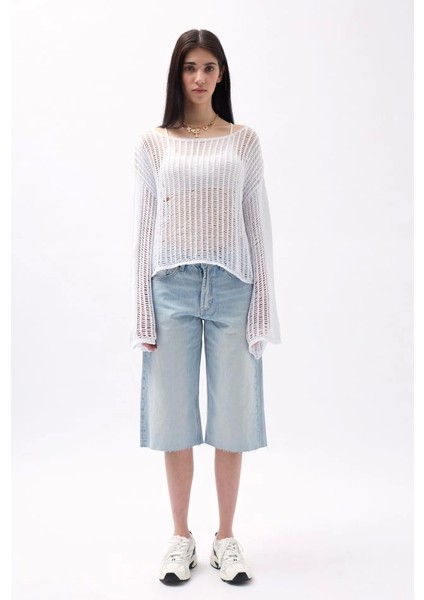 Kayık Yaka Ajurlu Bluz fiyatları