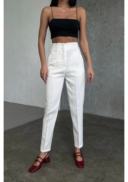 Yüksek Bel Pensli̇ Pantolon modelleri