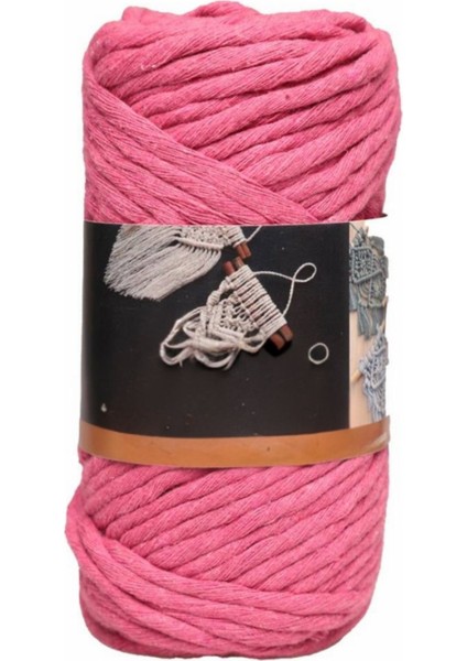 Pamuk Makrome 4 mm İp Şeker Pembe