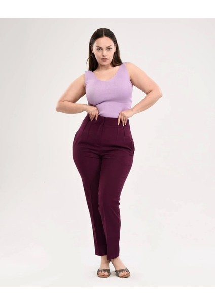 Yüksek Bel Battal Pantolon