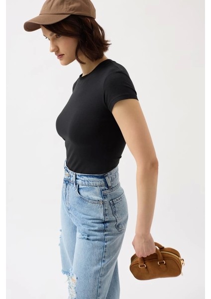 Likralı Basic T-Shirt fırsatları