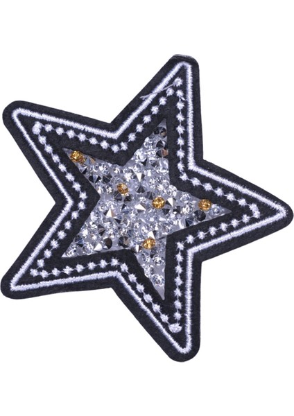 Aplike Ütü Ile Yapışan Taşlı Yıldız Arma 5 cm