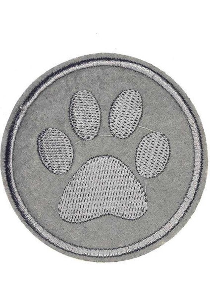 Aplike Ütü Ile Yapışan Gri Pati Arma 5 cm