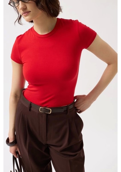 Likralı Basic T-Shirt fırsatları