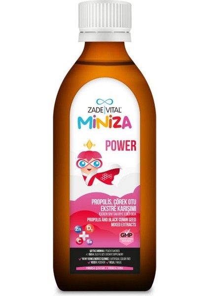 Miniza Power Sıvı Takviye Edici Gıda 150 ml indirimleri