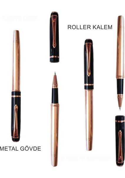 Özel Prestije Vıp Metal Roller Kalem Rose Gold Black Lüks Zarif Tasarım Şıklık & Kalitenin Simgesi modelleri