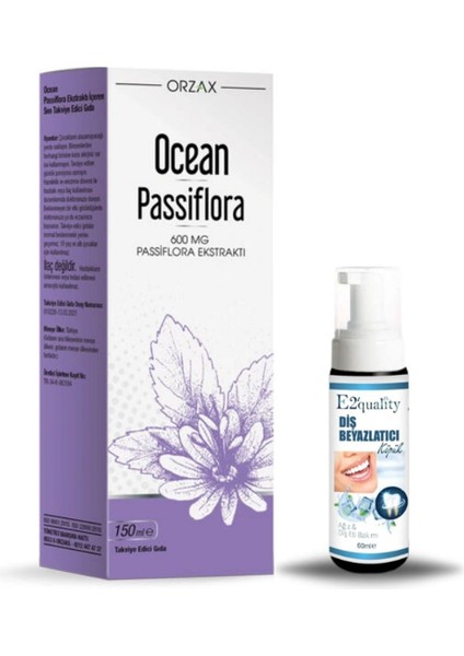 Orzax Ocean Passiflora Şurup 150 ml + Hediye Diş Beyazlatıcı Köpük