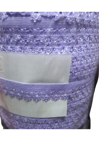 Çamaşır Lastiği Dantelli 1 cm 1 Metre Lila