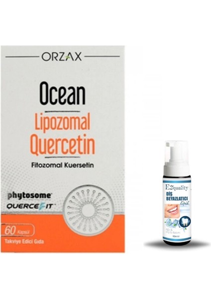 Orzax Ocean Liposomal Quercetin 100 Mg 60 Kapsül + Hediye Diş Beyazlatıcı Köpük