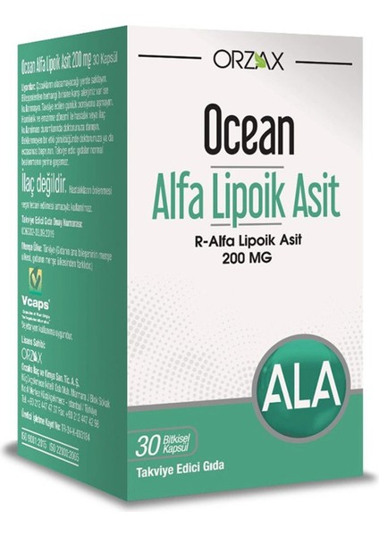 Alfa Lipoik Asit 200 Mg 30 Kapsül