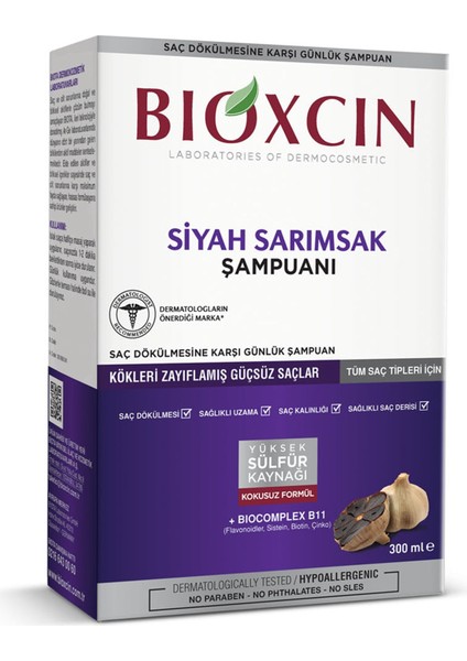 Saç Dökülmesine Karşı Siyah Sarımsaklı Şampuan Quantum 300 ml
