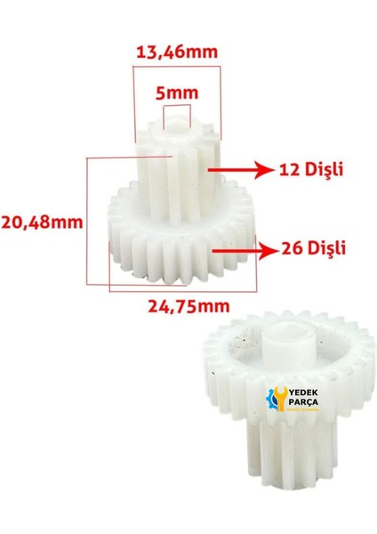 Tefal Uyumlu Rondo 1000 8513141516 Doğrayıcı Çift Dişli (Ölçülere Dikkat Ediniz) fiyatları