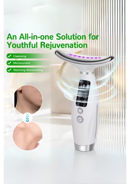 Boyun Yüz Germe Ems Boyun Yüz Germe Masajı Cilt Sıkılaştırma Cihazı LED Foton Terapi Kırışıklık Karşıtı Soğuk Lipoliz Cihazı Sökücü 7 Mod indirimleri