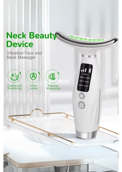 Boyun Yüz Germe Ems Boyun Yüz Germe Masajı Cilt Sıkılaştırma Cihazı LED Foton Terapi Kırışıklık Karşıtı Soğuk Lipoliz Cihazı Sökücü 7 Mod