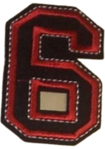 Aplike Ütü Ile Yapışan 6 Rakamı Arma 4x5 cm