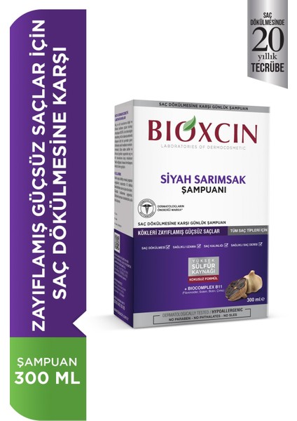 Siyah Sarımsaklı Şampuan Saç Dökülmesine Karşı Quantum 300 ml