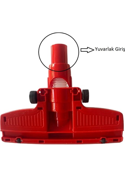 Pratik Tekerlekli Süpürge Başlığı Kırmızı Yuvarlak Giriş Temizlik fiyatları
