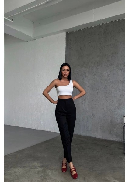 Yüksek Bel Pensli̇ Pantolon