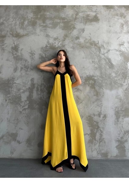 Askılı Maxi Boy Elbise modelleri