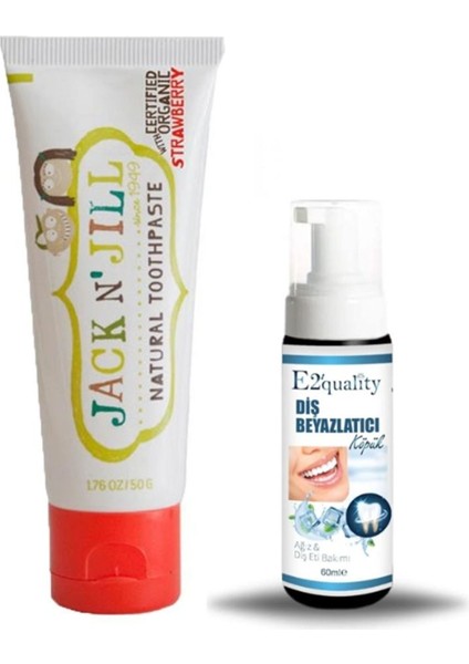 Çilek Aromalı Diş Macunu 50ML + Hediye Diş Beyazlatıcı Köpük