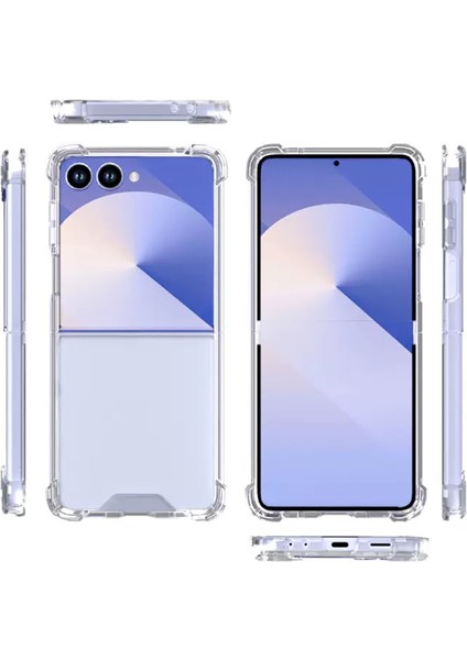 Samsung Galaxy Z Flip 7 Kılıf Ultra Korumalı Şeffaf Antishock Silikon fiyatları