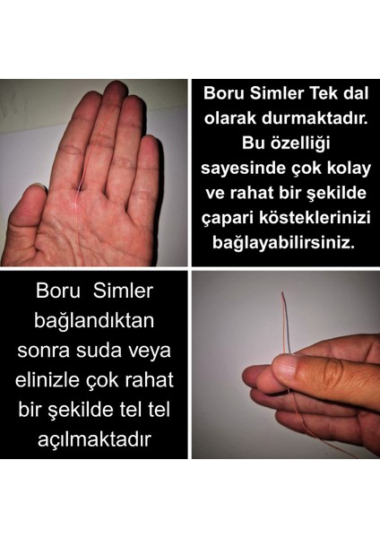 Hazır Çapari Kombini Boru Sim Ultraviyole Uv Neon Turuncu Makarada