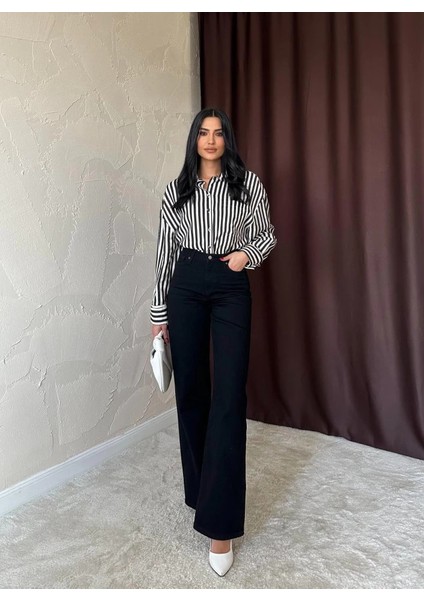 Siyah Comfy Jeans Pantolon