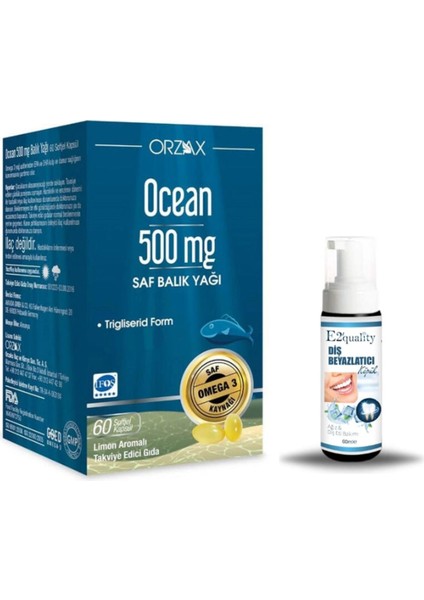 500MG 60 Kapsül Hediye Diş Beyazlatıcı Köpük