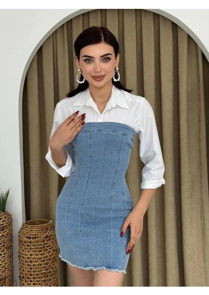 Vinna Straplez Kot Mini Elbise