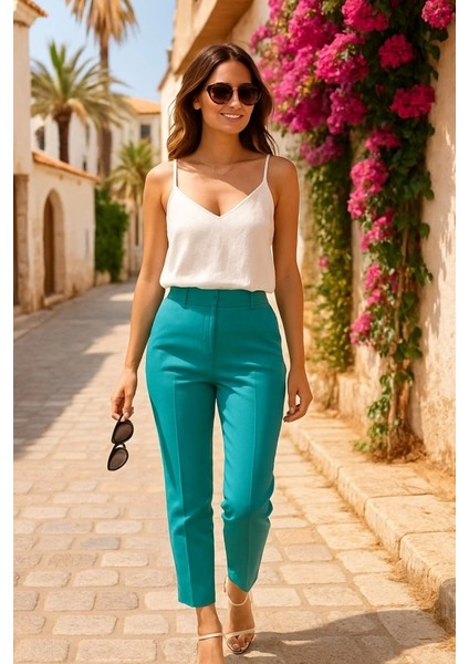 Yüksek Bel Battal Pantolon