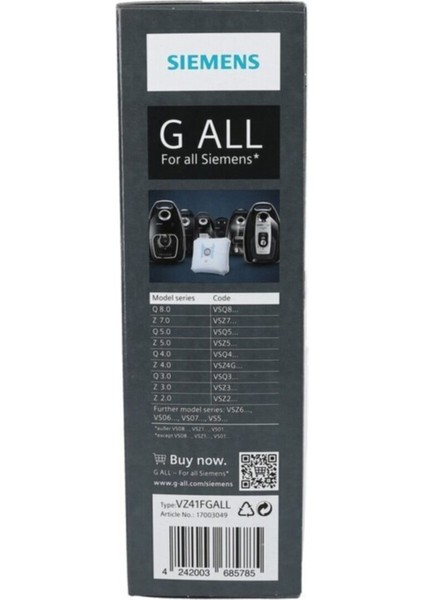 Uyumlu G Tip Toz Torbası Güç Koruma Beyaz Elektrikli Süpürge fiyatları