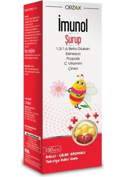 Imunol Ballı Çilekli Şurup 150ML