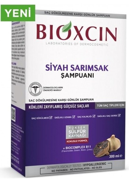 Saç Dökülmesine Karşı Siyah Sarımsak Şampuanı 300 ml