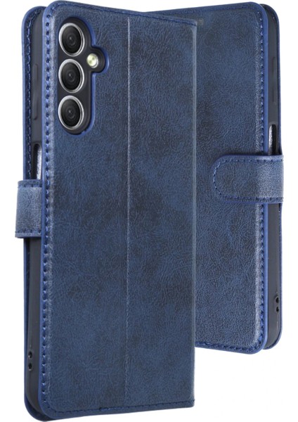 Newface Samsung Galaxy A24 4g Kılıf Trend S Plus Kapaklı Kılıf - Lacivert fırsatları