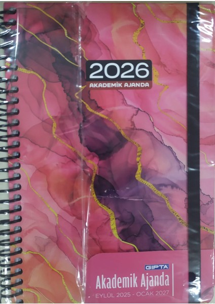Gıpta 2026 Yılı 460-SHK 17 x 24 Sp. Sert Kapak Spiralli Akademik Ajanda