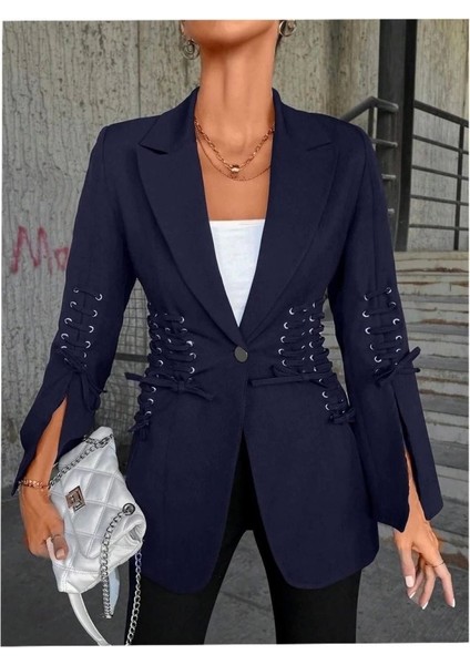 Bağcık Detaylı Tasarım Ceket