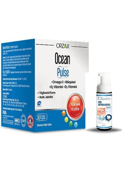 Pulse 30 Kapsül Hediye Diş Beyazlatıcı Köpük