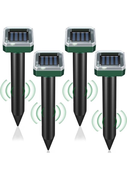 4 Adet Solar Güneş Enerjili Akrep,köstebek,yılan Fare Kovucu 750-1000 M2 Etkili Kare