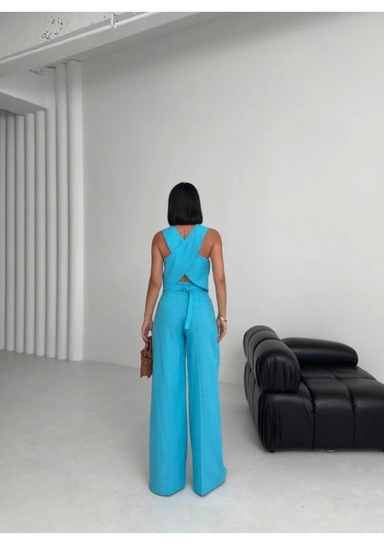 Keten Sirti Çapraz Geçi̇şli̇ Cepken Pantolon Takim fiyatları